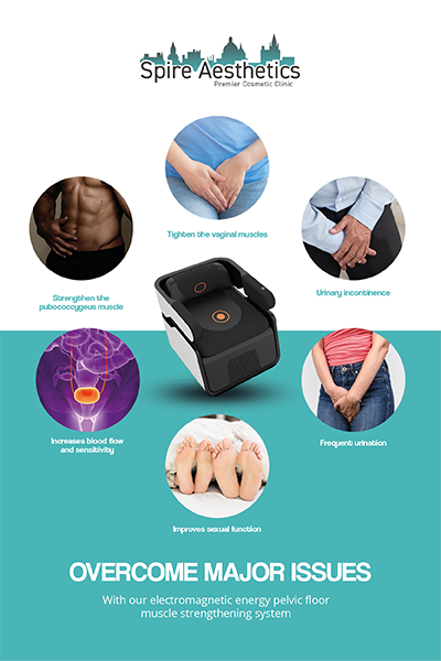 Image of EMS chair to treat Urine leakage Hamilton from Spire Aesthetics
