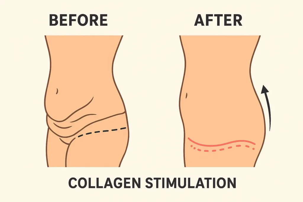 Before and after results for sagging skin after weight loss injections Hamilton